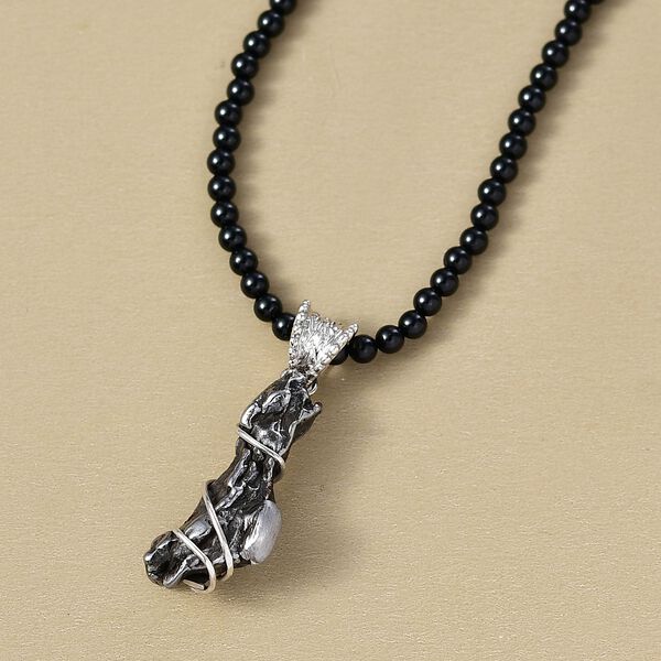 D'Joy Meteorit, Schwarzer Spinell Schmuckset ca. 45 cm 925 Silber rhodiniert ca. 80,40 ct. image number 1