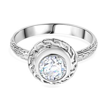 Royal Bali - Moissanit Ring, 925 Silber (Gr&ouml;&szlig;e 20.00) ca. 1.44 ct