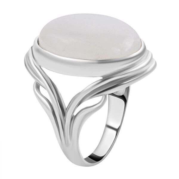 Royal Bali Kollektion - Regenbogen Mondstein Ring - 20 ct. image number 3