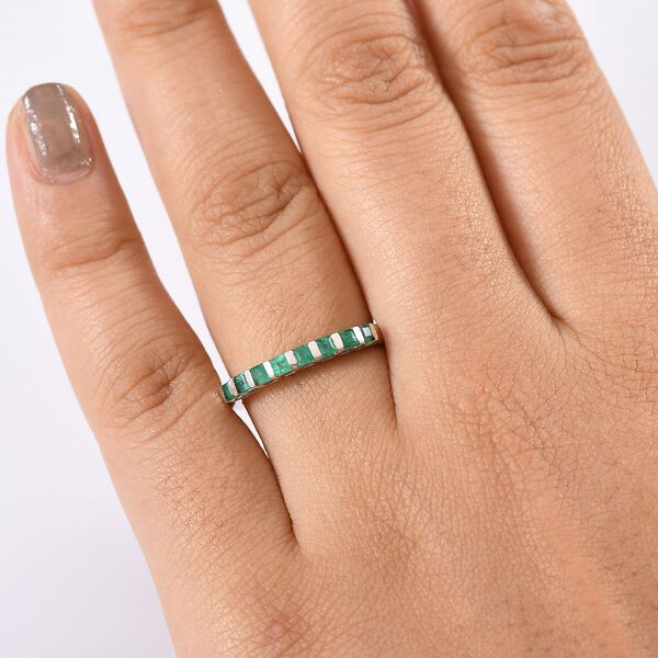 Kagem sambischer Smaragd Ring, 925 Silber rhodiniert - 0,39 ct. image number 3