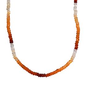 Feueropal Halskette in 585 Gold, 45cm - 36,45 ct.