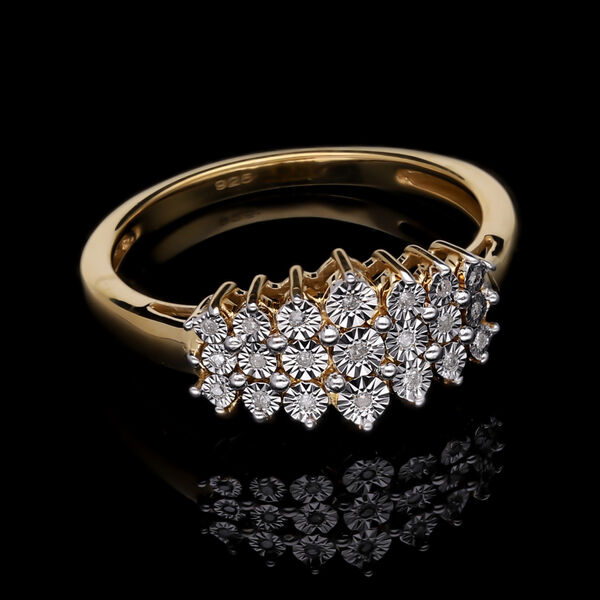 Wei&szlig;er Diamant-Ring - 0,10 ct. image number 2