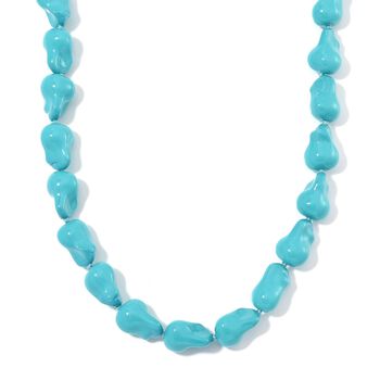 Sleeping Beauty t&uuml;rkisfarbene Muschelkernperle Halskette, 50cm