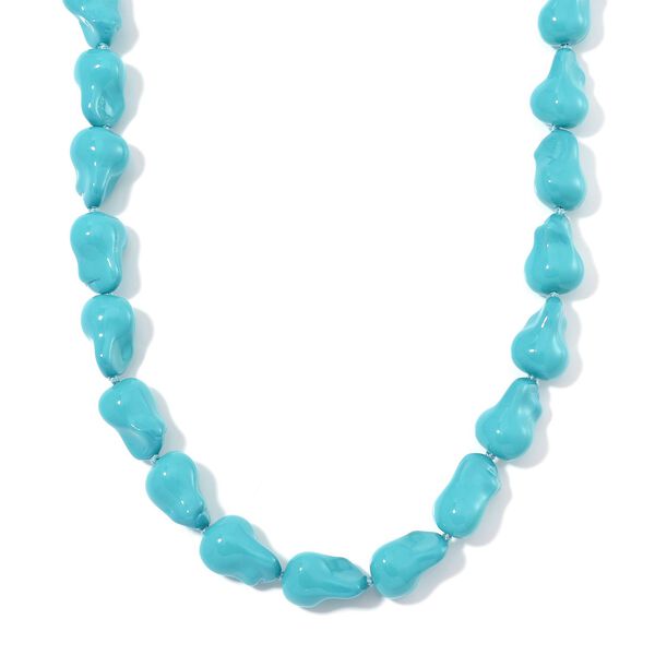 Sleeping Beauty t&uuml;rkisfarbene Muschelkernperle Halskette, 50cm