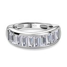 Weiße Topas Ring, 925 Silber platiniert, (Größe 21.00) ca. 2.53 ct