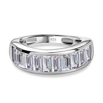 Wei&szlig;e Topas Ring, 925 Silber platiniert, (Gr&ouml;&szlig;e 21.00) ca. 2.53 ct