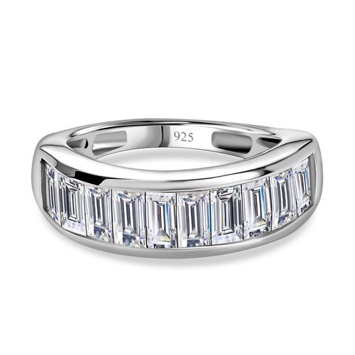 Weiße Topas Ring, 925 Silber platiniert, (Größe 21.00) ca. 2.53 ct image number 0