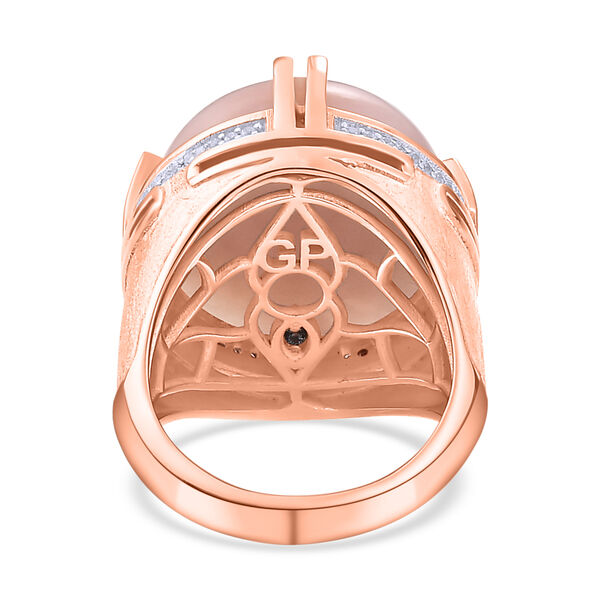 GP Royal Art D&eacute;co Collection- AA Peruanischer rosa Opal, Kanchanaburi blauer Saphir und Zirkon-Ring - 19,15 ct. image number 8