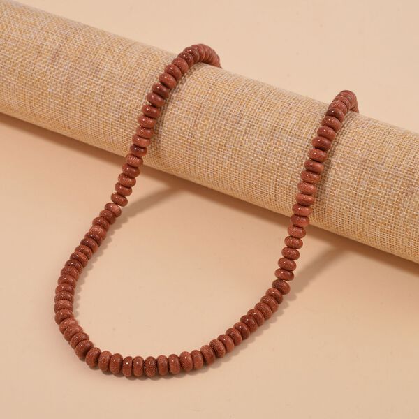 Gold Sandstein Halskette, 45+5cm - 200 ct. image number 2