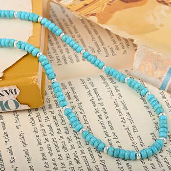 Limitierte Auflage - Mexikanische T&uuml;rkis-Halskette 45 cm- 85 ct.