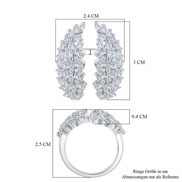 GP Amore Kollektion - Wei&szlig;er Zirkon und blauer Saphir Ring - 7,44 ct. image number 7