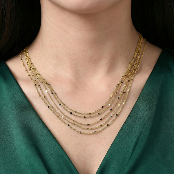 Nickelfreies Messing Halskette ca. 50 cm + 3.5 cm Extender, Gelb Vergoldet, ca. 12,50g image number 2