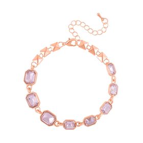 Rosa Kristall Armband, ca. 19 cm