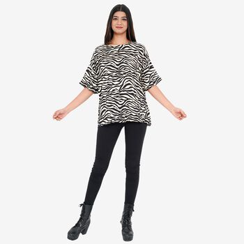 Tamsy bedrucktes Top, Blumendruck, Gr&ouml;&szlig;e 40