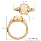 Natürlicher, äthiopischer Opal und Zirkon-Ring, 925 Silber Gelbgold Vermeil  ca. 1,94 ct image number 6
