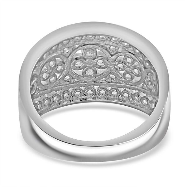 Weißer Zirkonia Ring 925 Silber rhodiniert (Größe 17.00) image number 3