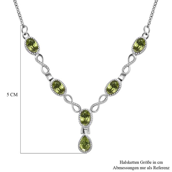 Natürliche Peridot Halskette, ca. 45 cm 316L Edelstahl ca. 2.80 ct image number 5