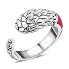 Koralle Ring 925 Silber (Größe 16.00)