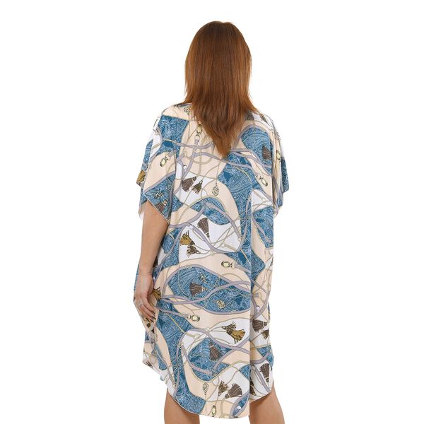 TAMSY - bedruckter Kaftan, One Size, Ketten-Muster image number 2