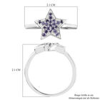 LUSTRO STELLA - Amethyst Zirkonia Stern Ring 925 Silber (Größe 16.00) image number 5