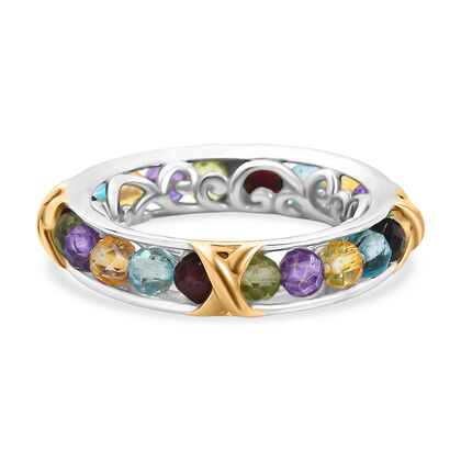 EVER TRUE AA Mehrfarbig Edelsteine Ring Nickelfreies Messing (Gr&ouml;&szlig;e 18.00) ca. 5,22 ct