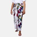 Bedruckter Sarong aus Viskose, Schmetterling Muster, Weiß