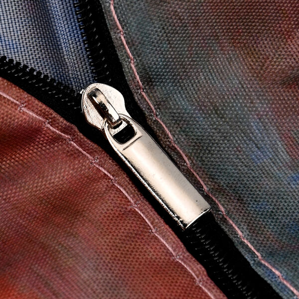 Faltbare Einkaufstasche mit Rei&szlig;verschlussfach 50 x 70 cm Blau Gr&uuml;n Seemotiv image number 7