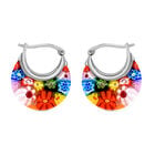Mehrfarbige Murano-Stil Glas Huggie-Ohrringe