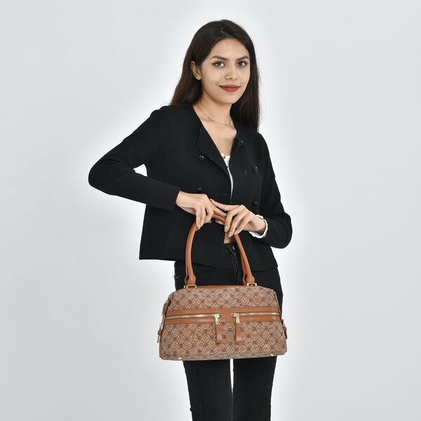 Handtasche aus Naturkork mit RFID-Schutz, braun gemustert image number 2