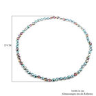 Mehrfarbige Glaskristall-Halskette, 90 cm, silberfarben image number 4