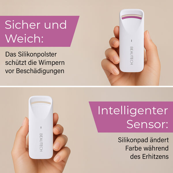 Beautech Beheizter Wimpernformer, USB, 10×3,9×1,7 cm, Schwarz image number 2