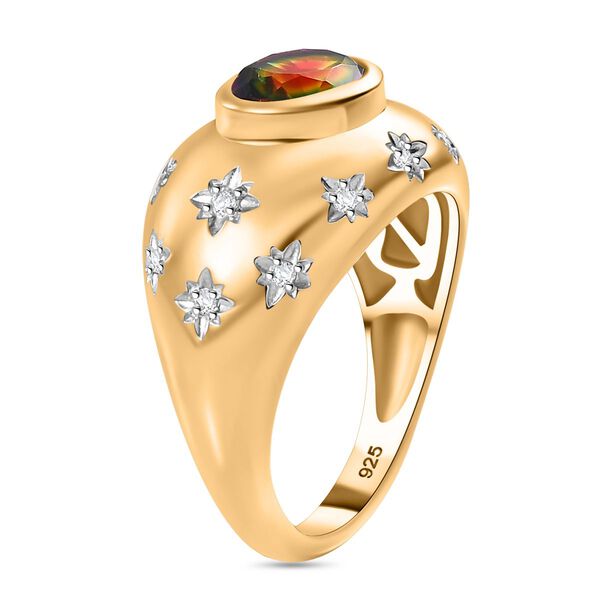 Nebula Quarz und Zirkon Ring, ca. 1,66 ct. image number 4