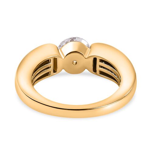 Moissanit Ring in 925 Silber mit Gelbgold Vermeil - 0,94 ct. image number 6