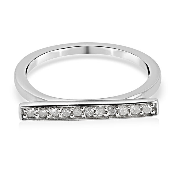 Diamant Ring 925 Silber platiniert  ca. 0,15 ct