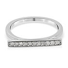 Diamant Ring 925 Silber platiniert (Größe 16.00) ca. 0,15 ct