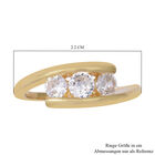 LUSTRO STELLA - Zirkonia Ring 925 Silber vergoldet (Größe 16.00) ca. 1,20 ct image number 4