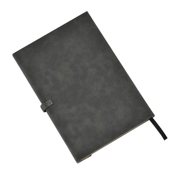 Kunstleder Notizbuch und Kugelschreiber-Geschenkset, grau image number 4