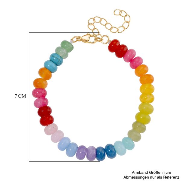 Mehrfarbiges Quarzit  17+5cm Armband - 80 ct. image number 6