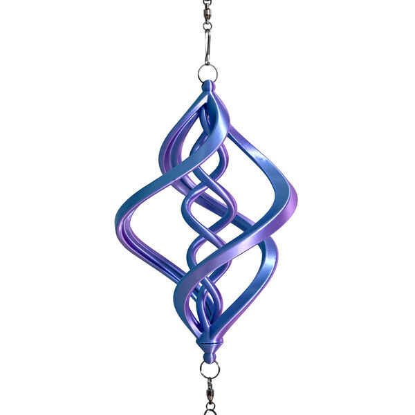 3D Windspiel, Aluminium, 10.3 x 10.3 x 61 cm, Blau image number 3