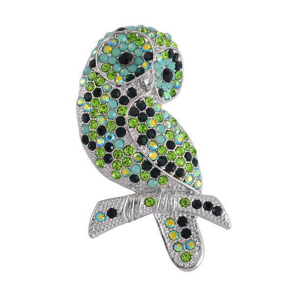 Mehrfarbiger Kristall Brosche