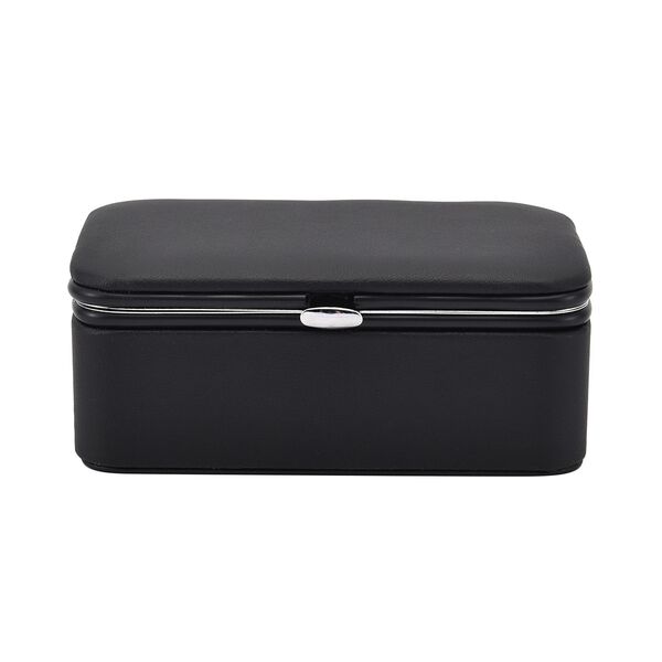Schmuck-Organizer mit Anlaufschutz Futterung, 12x7,5x5 cm, Schwarz image number 1