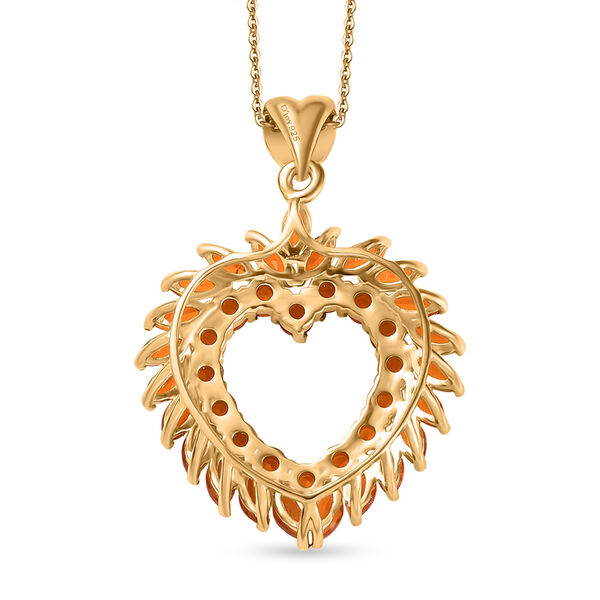 D'Joy AA Salamanca Feueropal Anh&auml;nger 925 Silber 750 Gelbgold Vermeil ca. 2,08 ct. image number 5