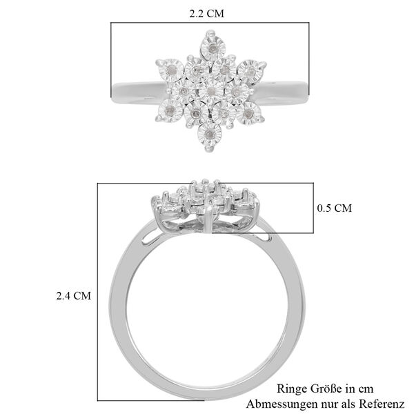 Diamant Ring 925 Silber platiniert image number 6