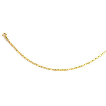 Italienische, doppelte Panzerkette, ca. 45 cm, 375 Gelbgold