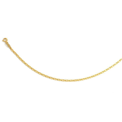 Italienische, doppelte Panzerkette, ca. 45 cm, 375 Gelbgold image number 0