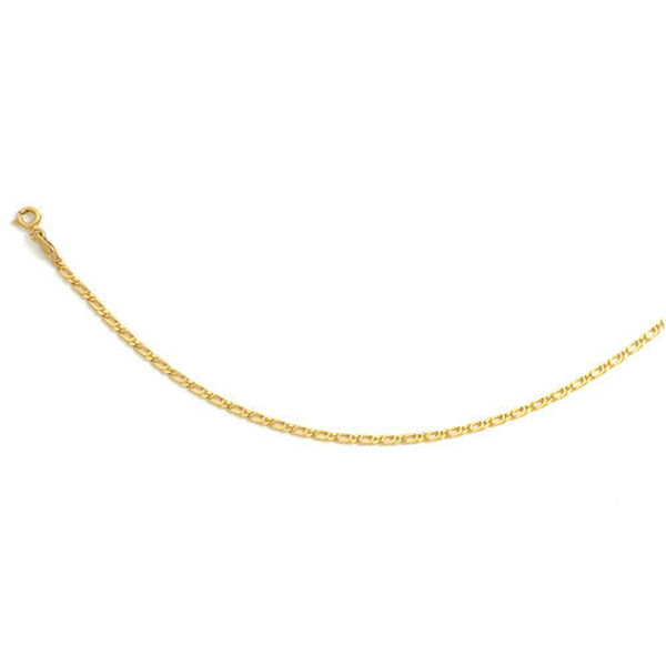 Italienische, doppelte Panzerkette, ca. 45 cm, 375 Gelbgold