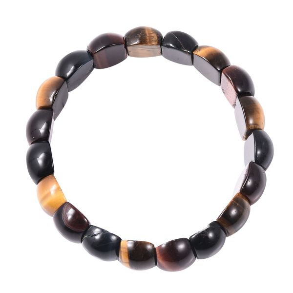 Mehrfarbiges Tigerauge-Armband, 16.5 cm, ca. 155,00 ct image number 2