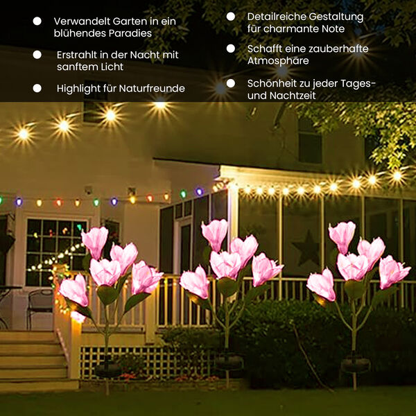 Solarbetriebene Magnolie mit LEDs image number 3