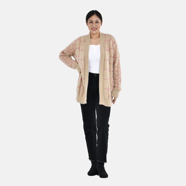 Cardigan Damen, Beige und rosa image number 8