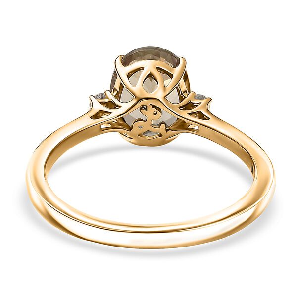 AAA Turkizit, Weißer Diamant Ring 585 Gold (Größe 17.00) ca. 2,10 ct image number 4